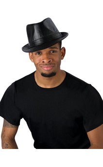 Click for more information about Faux Leather Fedora