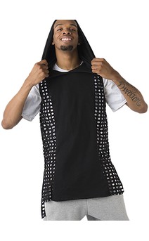 Click for more information about Sleeveless Lasercut Hoodie