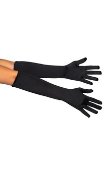 Click for more information about Elbow Length Spandex Gloves Black