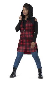Click for more information about Hi-Low Plaid Sleeveless Shirt