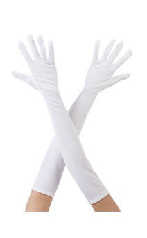 Click for more information about Long Gloves White