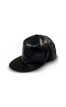 Click for more information about Faux Leather Baseball Cap