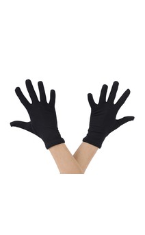 Click for more information about Short Black Nylon Gloves