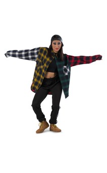 Click for more information about Colorblock Plaid Flannel Shirt