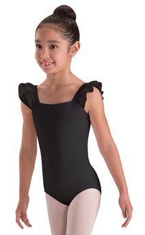 Click for more information about Double Ruffle Bandeau Leotard Silkskyn