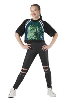 Click for more information about Sequin Crop Tee