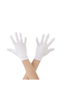 Click for more information about Short White Nylon Gloves