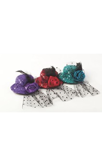 Click for more information about Mini Sequin Hat (Plum)
