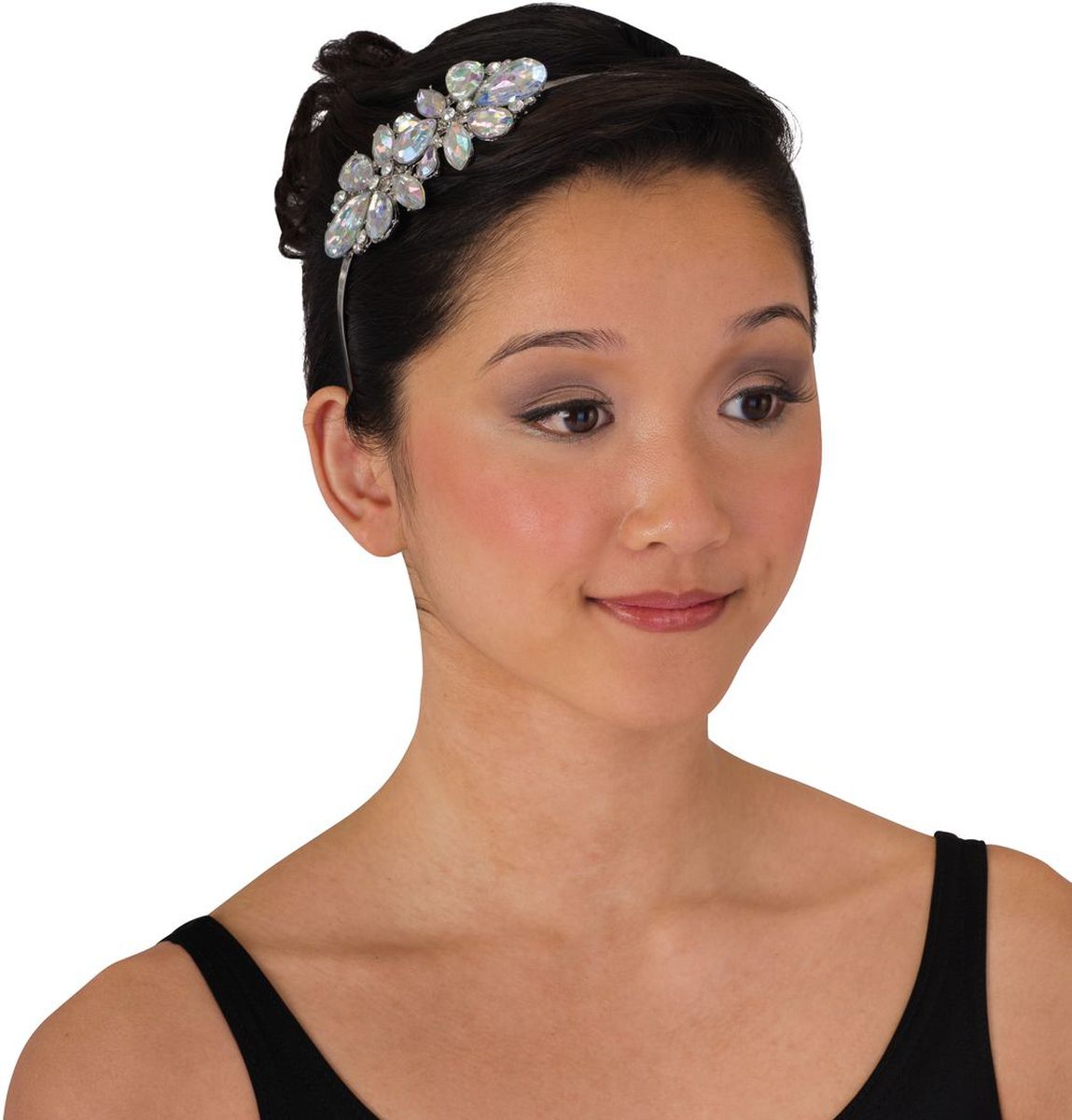 AURORA BOREALIS RHINESTONE FLOWER HEADBAND